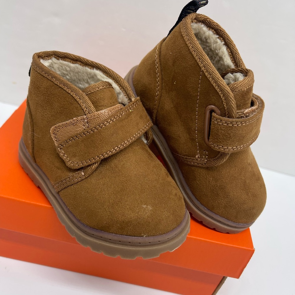 Kat & Jack Brown Kids Shoes with Velcro Strap - Picture 6 of 16